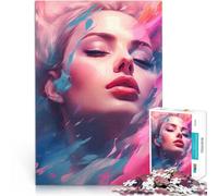 Puzzle 1000 pièces pour Adultes Visage de Femme Abstrait Défi Difficile pour soulager Le Stress Idées Cadeaux 38x26cm