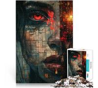 Puzzle 1000 pièces pour Adultes Visage de Femme Jeu Familial Anti-Stress Défi Difficile est idéal comme Cadeau pour Toute la Famille 38x26cm