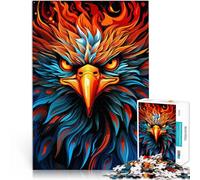 Puzzle 1000 pièces pour Adultes Visage d'oiseau Aigle phénix Jouets de Jeu pour Cadeau Familial décoration Murale 52x38cm