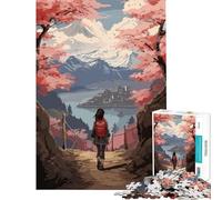 Puzzle 1000 pièces pour Adultes Vision du Mont Fuji Jeu éducatif Stimulant l'intelligence Jouet addictif Cadeau Amusant activités familiales (Dimensions 38x52cm)