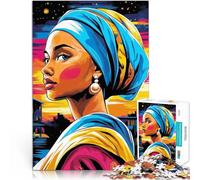 Puzzle 1000 pièces pour Adultes Vision Pop Art de la Fille à la Poire Casse-tête pour Car C'est Un pour Toute la Famille 52x38cm