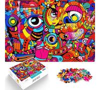 Puzzle 1000 pièces pour Adultes Visions vibrantes Jeu Familial Anti-Stress Défi Difficile Liste de souhaits avec Le Père Noël 75x50cm