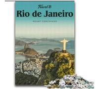 Puzzle 1000 pièces pour Adultes Visite Rio, éducatif et éducatif, idéal comme Cadeau pour Toute la Famille 75x100cm