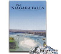 Puzzle 1000 pièces pour Adultes Visitez Les Chutes du Niagara, 1000 pièces pour Adultes, défi d'intelligence cérébrale, Jouets addictifs pour la décoration de la Maison (50x75cm)