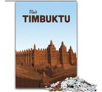 Puzzle 1000 pièces pour Adultes Visitez Tombouctou, pour et à partir de 14 Ans Jouets éducatifs Jeux familiaux Cadeau d'anniversaire 50x75cm