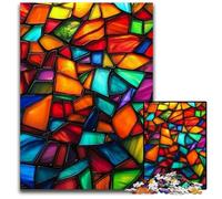 Puzzle 1000 pièces pour Adultes, vitraux, Pierres, Puzzles en Bois, Cadeau à Faire soi-même, Amusant, adapté à la décoration de la Maison, du Salon, du Bureau, 50x75cm