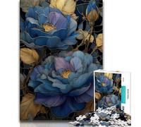 Puzzle 1000 pièces pour Adultes vitraux pivoines Cadeaux pour Adolescents Jouet éducatif et décompressant Cadeaux du Père Noël Secret (26x38cm)