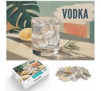 Puzzle 1000 pièces pour Adultes, Vodka Glass with Ice | Pour un loisir intérieur plus long : ce puzzle 1000 pièces adulte convient aux soirées et aux w nds.