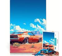 Puzzle 1000 pièces pour Adultes Voiture de rêve américaine,Jeu de mémoire et de Concentration,Format Compact,zéro Espace,idéal pour des Moments de Jeu en Famille (38x26cm)