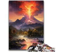 Puzzle 1000 pièces pour Adultes Volcans colorés, Anti-Stress, séjour, Tue Le Temps, Interaction Parent-Enfant (26x38cm)