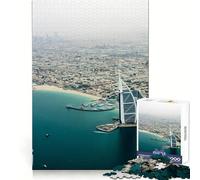 Puzzle 1000 pièces pour Adultes,Vue imprenable sur Dubaï,Coupe Premium,Jeu cognitif et Amusant,Jeu Relaxant,décoration de Noël,Cadeau (38x26cm)
