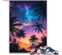 Puzzle 1000 pièces pour Adultes, Vue Nocturne sur la Plage Galactique. Puzzle 1000 pièces, idéal pour Les Adolescents, idéal pour la décoration intérieure ou comme Cadeau (Taille 26x38cm).