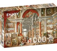 Puzzle 1000 pièces pour Adultes - Vues de la Rome Moderne, Panini, Peinture Baroque | Finition Mate antireflet | Puzzle Amusant et exigeant | 68 x 48 cm | Cadeau Voyage Original | Enjoy
