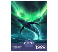 Puzzle 1000 Pièces pour Adultes Whale's Celestial Leap-1 Puzzles pour Adultes - Décoration Murale - Niveau De Difficulté : Difficile, Très Difficile Et Stimulant 38x26cm/1000pcs