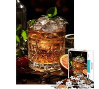 Puzzle 1000 pièces pour Adultes Whiskey on Ice Défi éducatif Décoration Murale Jouet Anti-Stress À partir de 14 Ans (50x75cm)