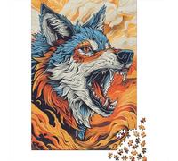 Puzzle 1000 Pièces pour Adultes Wild Wolf Art Print Puzzles pour Adultes - Défi Difficile - Liste De Souhaits avec Le Père Noël - Cadeaux d'anniversaire Uniques 38x26cm/1000pcs