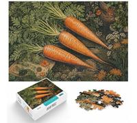 Puzzle 1000 pièces pour Adultes, William Morris Carrots Kitchen Botanical | Pour une activité qui demande de la patience : Puzzle adulte 1000 pièces ; pour une activité tranquille chez soi.