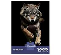 Puzzle 1000 Pièces pour Adultes Wolf American Football Puzzle Casse-tête Difficile, Idéal comme Cadeau pour Toute La Famille 70x50cm/1000pcs