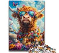 Puzzle 1000 pièces pour Adultes Yak en Vacances Anti-Stress Défi Difficile Convient pour la décoration de Bureau 50x75cm
