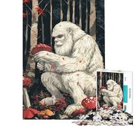 Puzzle 1000 pièces pour Adultes Yéti et Champignons Jeu Amusant Cadeau pour Femmes Difficile et Stimulant (Dimensions 50x75cm)