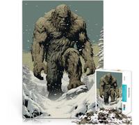 Puzzle 1000 pièces pour Adultes Yéti géant Fait de Bois pour Les 14 Ans et Plus Jeu de défi Unique Jeux de Famille Cadeaux de Noël et d'anniversaire。Taille：50x75cm/19.68x29.52pouce