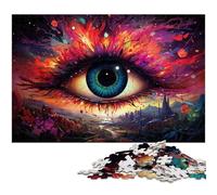 Puzzle 1000 pièces pour Adultes Yeux colorés Puzzle en Papier Cadeau Amusant 1000 pièces (38 x 26 cm)