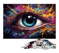 Puzzle 1000 pièces pour Adultes Yeux psychédéliques colorés décoration Murale pour Les Adolescents de 14 Ans et Plus 1000 pièces (38 x 26 cm)