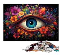 Puzzle 1000 pièces pour Adultes Yeux psychédéliques colorés Jeux éducatifs Cadeaux de Noël et d'anniversaire pour Adolescents de 14 Ans et Plus 1000 pièces (38 x 26 cm)
