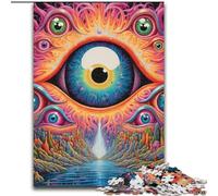 Puzzle 1000 pièces pour Adultes, Yeux psychédéliques, Jeu interactif Familial, décoration d'intérieur à Faire soi-même, défi cérébral, Cadeau (Taille : 26x38cm)
