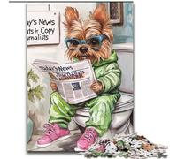 Puzzle 1000 pièces pour Adultes Yorkshire Terrier, en Bois, pour Adolescents de 14 Ans et Plus, décoration d'intérieur 50x75cm, Jeu éducatif et Amusant pour la décoration intérieure