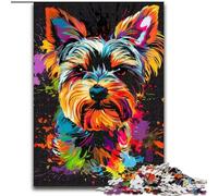 Puzzle 1000 pièces pour Adultes Yorkshire Terrier, Puzzle en Bois, pour Anniversaire, Vacances, Noël, Halloween, Cadeau 1000 pièces(50x75cm)