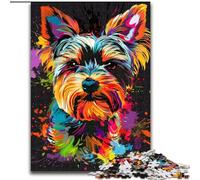 Puzzle 1000 pièces pour Adultes Yorkshire Terrier, Puzzle en Carton, Jouet éducatif, intellectuel, décompressant, Amusant, Jeu Familial, 1000 pièces(26x38cm)