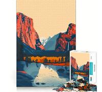Puzzle 1000 pièces pour Adultes Yosemite Californie Art Découpe précise Art Jeu créatif et Stimulant, Loisir, Amusant, Cadeau d'anniversaire (50x75cm)
