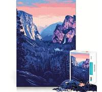 Puzzle 1000 pièces pour Adultes Yosemite Nature Art Décoration soignée Jeu de Construction et de Paix Cadeau d'anniversaire (38x26cm)