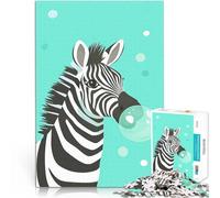 Puzzle 1000 pièces pour Adultes Zèbre soufflant des Bulles Jeu Familial Anti-Stress Défi Difficile Bon Cadeau 75x50cm