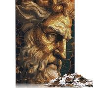 Puzzle 1000 Pièces pour Adultes | Zeus Dieu Mosaïque Puzzle | 1000 Pièces Puzzle pour Jeux Éducatifs, Décoration de la Maison (75x50cm)
