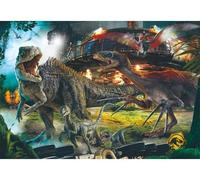 Puzzle 1000 Pieces pour Jurassic World : l'attaque des Dinosaures - Puzzle Adulte - Set Puzzle Dino Animaux préhistorique + 1 Carte Tigre