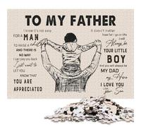 Puzzle 1000 pièces pour Mon père, Cadeau de Mon Fils, Puzzle en Bois pour Adultes, Jeu éducatif, Jouet de défi, 1000 pièces (75 x 50 cm)