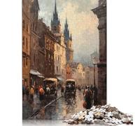 Puzzle 1000 pièces Prague République Tchèque Art pour Adultes, Cadeau d'halloween, décoration d'intérieur et Cadeaux Uniques, 1000 pièces (75 x 50 cm)