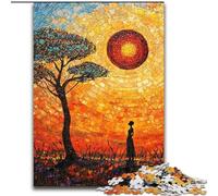 Puzzle 1000 pièces Prairies africaines, Jouet éducatif et décompressant, Cadeau d'anniversaire, décoration Murale (Taille 26x38cm)