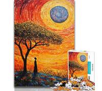 Puzzle 1000 pièces Prairies africaines Puzzle 1000 pièces pour Adolescents, Jouets et Jeux éducatifs pour Adultes et Adolescents 75x50cm