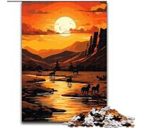 Puzzle 1000 pièces Prairies africaines : Un Casse-tête Stimulant pour Les Adolescents, idéal pour la décoration intérieure ou comme Cadeau (Taille : 26x38cm)