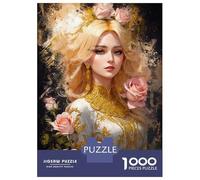 Puzzle 1000 Pièces Princess of Roses Puzzles pour Adolescents Course De Vitesse Manuelle Activités Amusantes À La Maison Jeu Stimulant Et Jeu en Famille 52x38cm/1000pcs