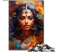 Puzzle 1000 pièces Princesse Indienne Puzzle Impossible pour Adultes Taille 50x75cm Casse-tête Haute difficulté pour Adolescents