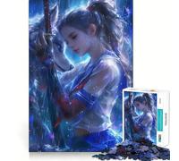Puzzle 1000 pièces Princesse Loup Jeu cognitif Amusant Pièces Robustes et aux découpes nettes Exercice Mental Calme à Faire à la Maison (50x75cm)