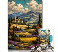 Puzzle 1000 pièces Provence française pour Adultes, pour soulager Le Stress et Offrir à Toute la Famille (75x50cm)