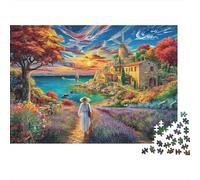 Puzzle 1000 Pièces Provence pour Adultes Et Enfants Difficile DIY Jigsaw Puzzle, Familial-Activité Manuelle 52x38cm/1000pcs