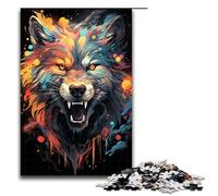 Puzzle 1000 pièces Psychédélique coloré de l'espace Loup de mer Puzzles pour Adultes Puzzle en Bois Jeu Familial 1000 PCS (75x50cm)