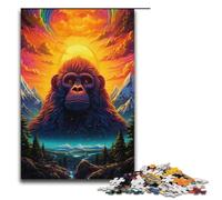 Puzzle 1000 pièces psychédélique Couleur Singe doré pour Adultes Jeux de Famille en Papier 1000 pièces (38 x 26 cm)