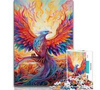 Puzzle 1000 pièces psychédélique Phoenix Bird pour Adolescents, Jeux éducatifs, décoration d'intérieur, Cadeaux pour Toute la Famille (75x50cm)